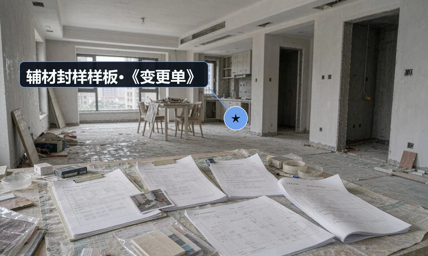 验收工具:《主材进场倒排表》;《主材进场验收单》(含开箱影像)