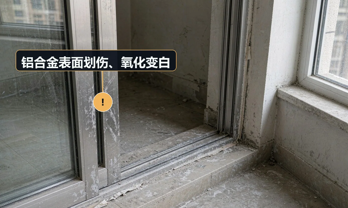 现象:型材表面有划痕,或使用一段时间后局部发白、失光。原因:运输安装未保护;涂层质量差;接触酸碱物质未清理