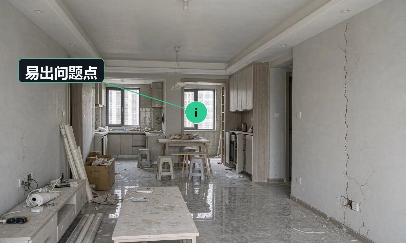 易出问题点:多品类协同混乱,家具进场晚于交期,客户无法入住;软装与硬装风格脱节,效果大打折扣